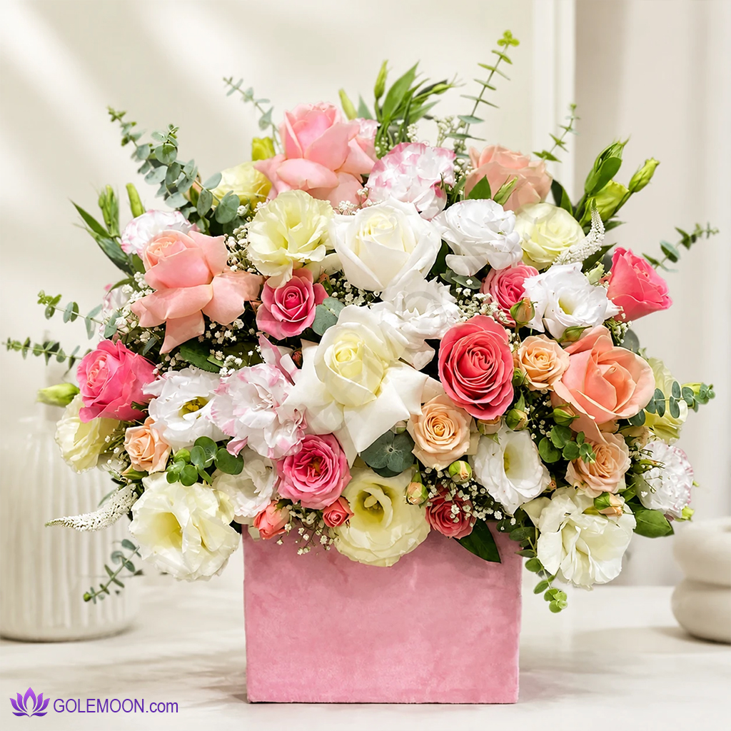 خرید باکس گل آزورا خرید باکس گل آزورا