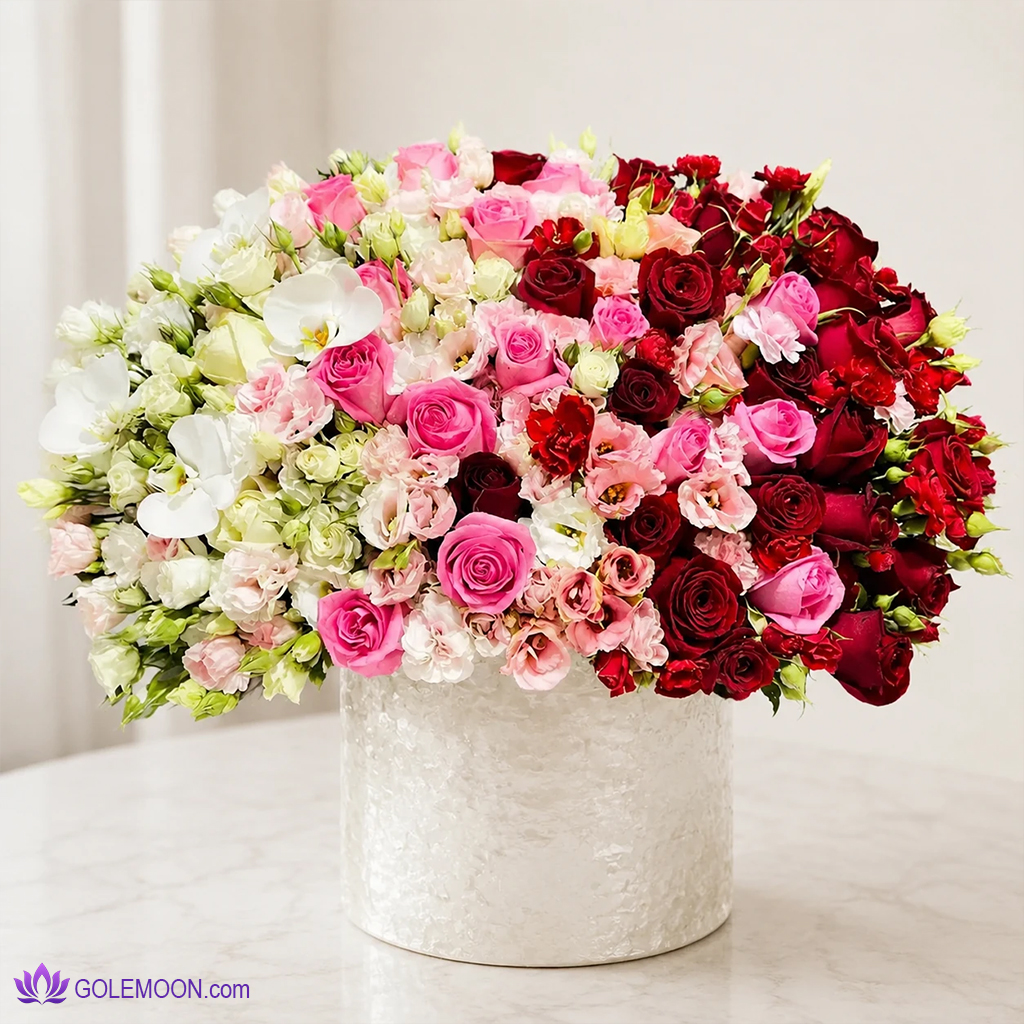 خرید باکس گل ژینورا خرید باکس گل ژینورا