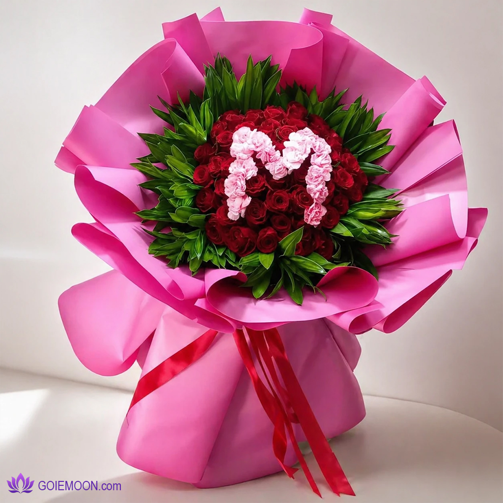 خرید دسته گل حرف M 2 خرید دسته گل حرف M 2