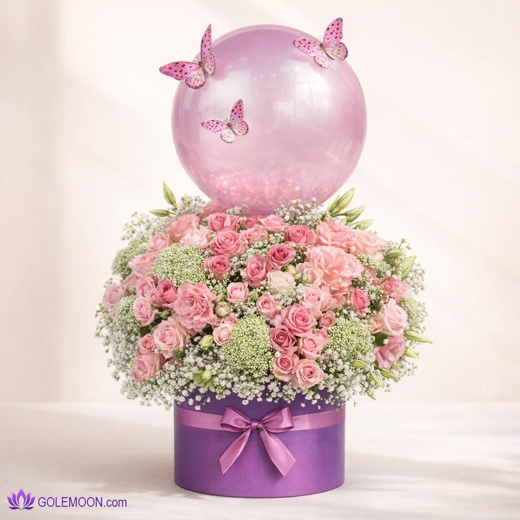 خرید باکس گل وردی خرید باکس گل وردی