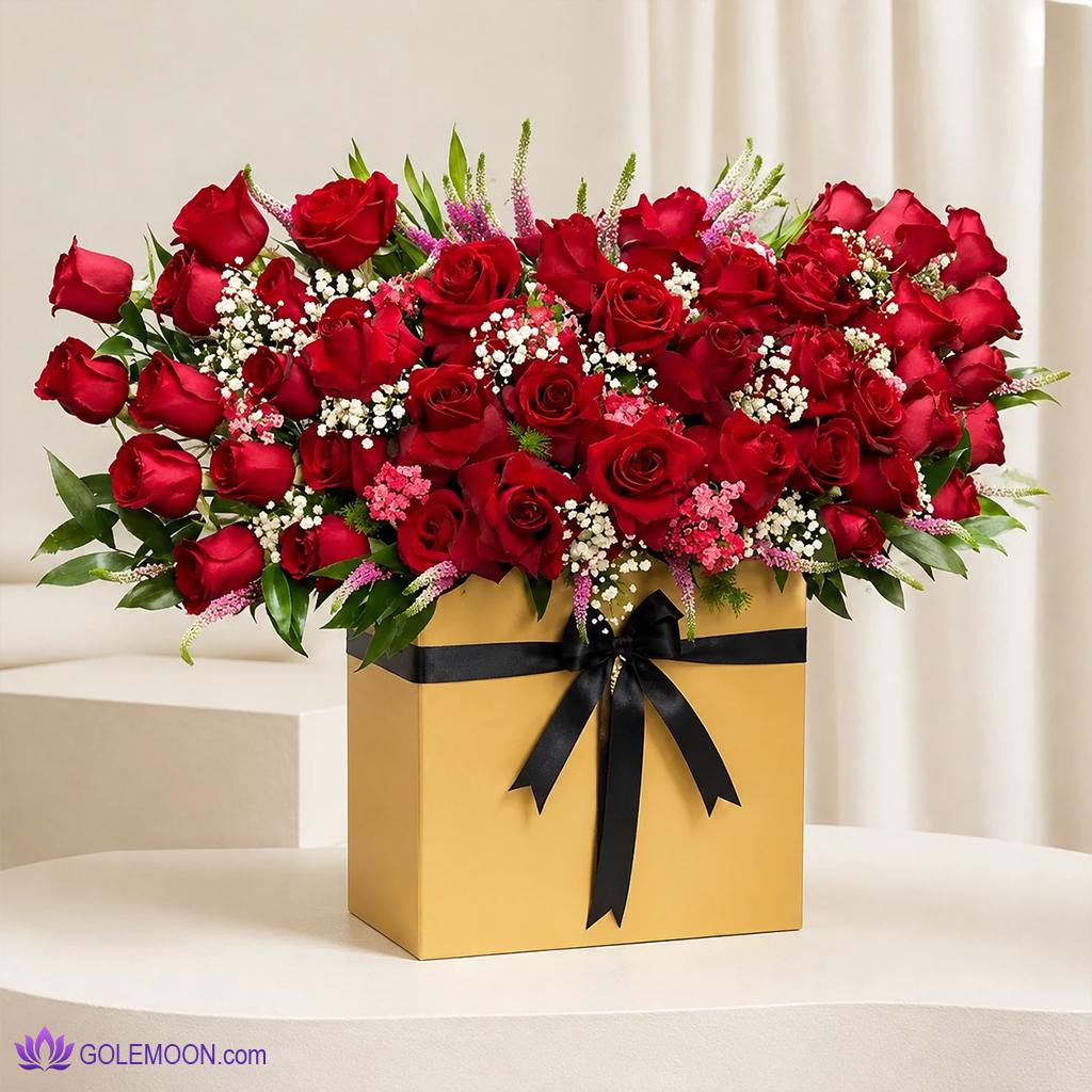 خرید باکس گل یامین خرید باکس گل یامین