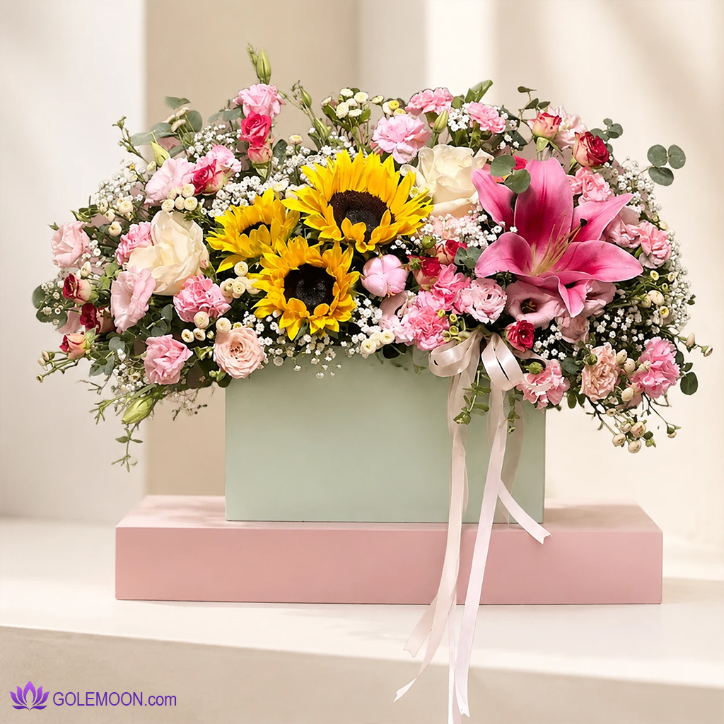خرید باکس گل گلزری خرید باکس گل گلزری