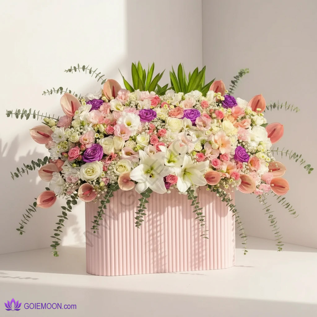 خرید باکس گل روشانا خرید باکس گل روشانا