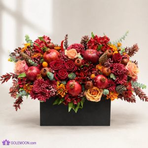 خرید باکس گل و میوه ارغوان