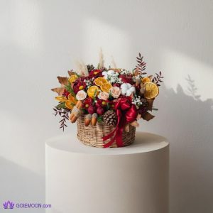 خرید سبد گل و میوه بناز