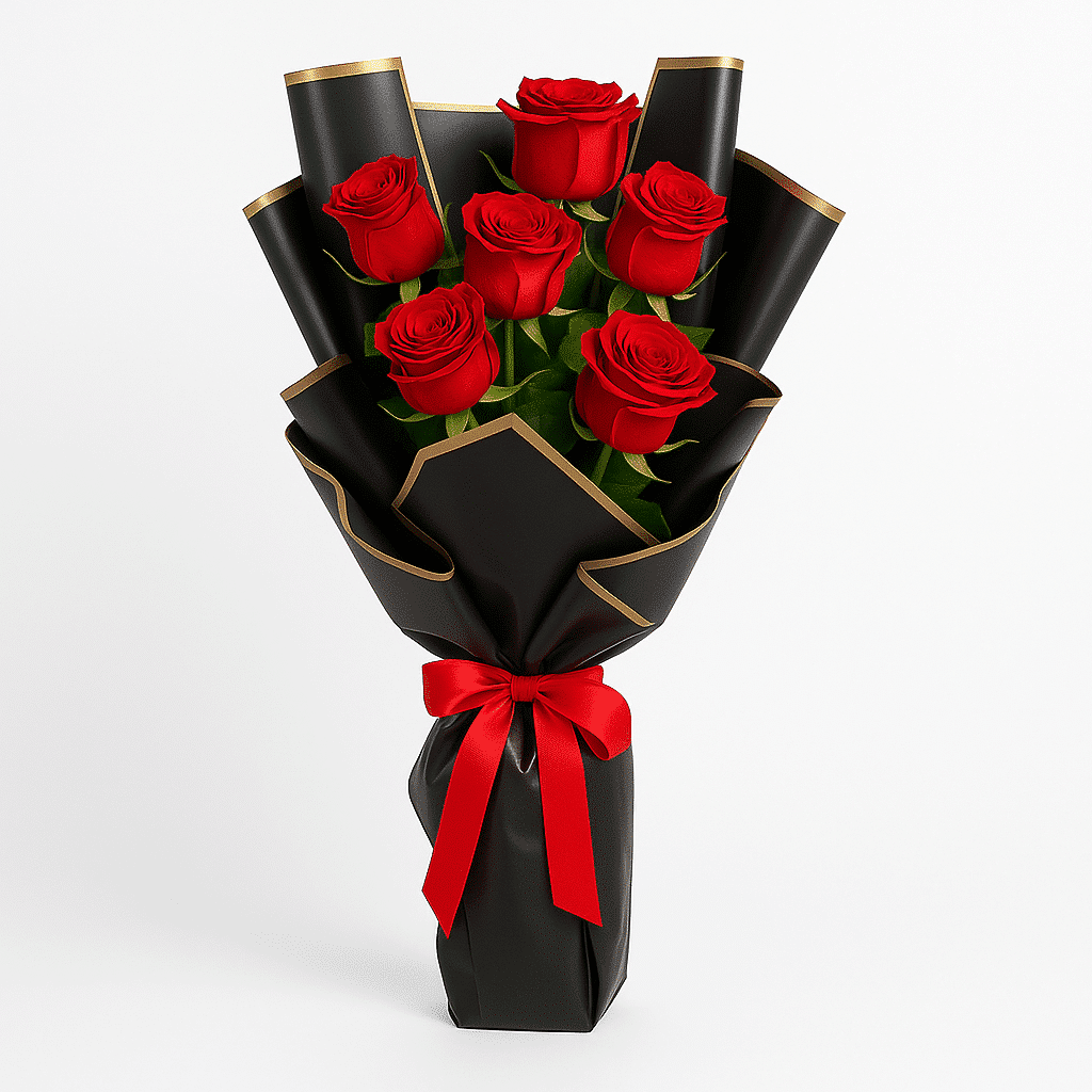 دسته گل رز قرمز طرح دار کد3 دسته گل رز قرمز طرح دار کد3