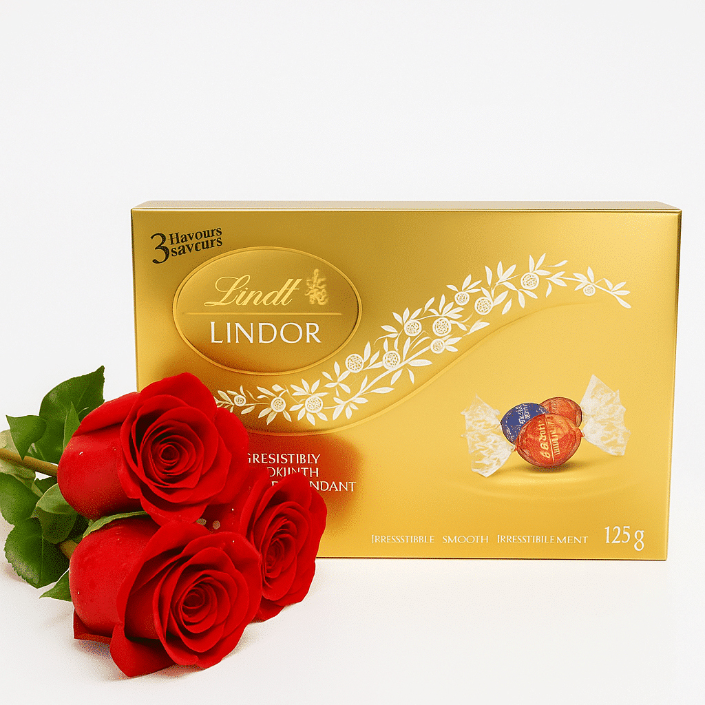 دسته گل رز قرمز عشق ابدی و شکلات لینت کد8 دسته گل رز قرمز عشق ابدی و شکلات لینت کد8