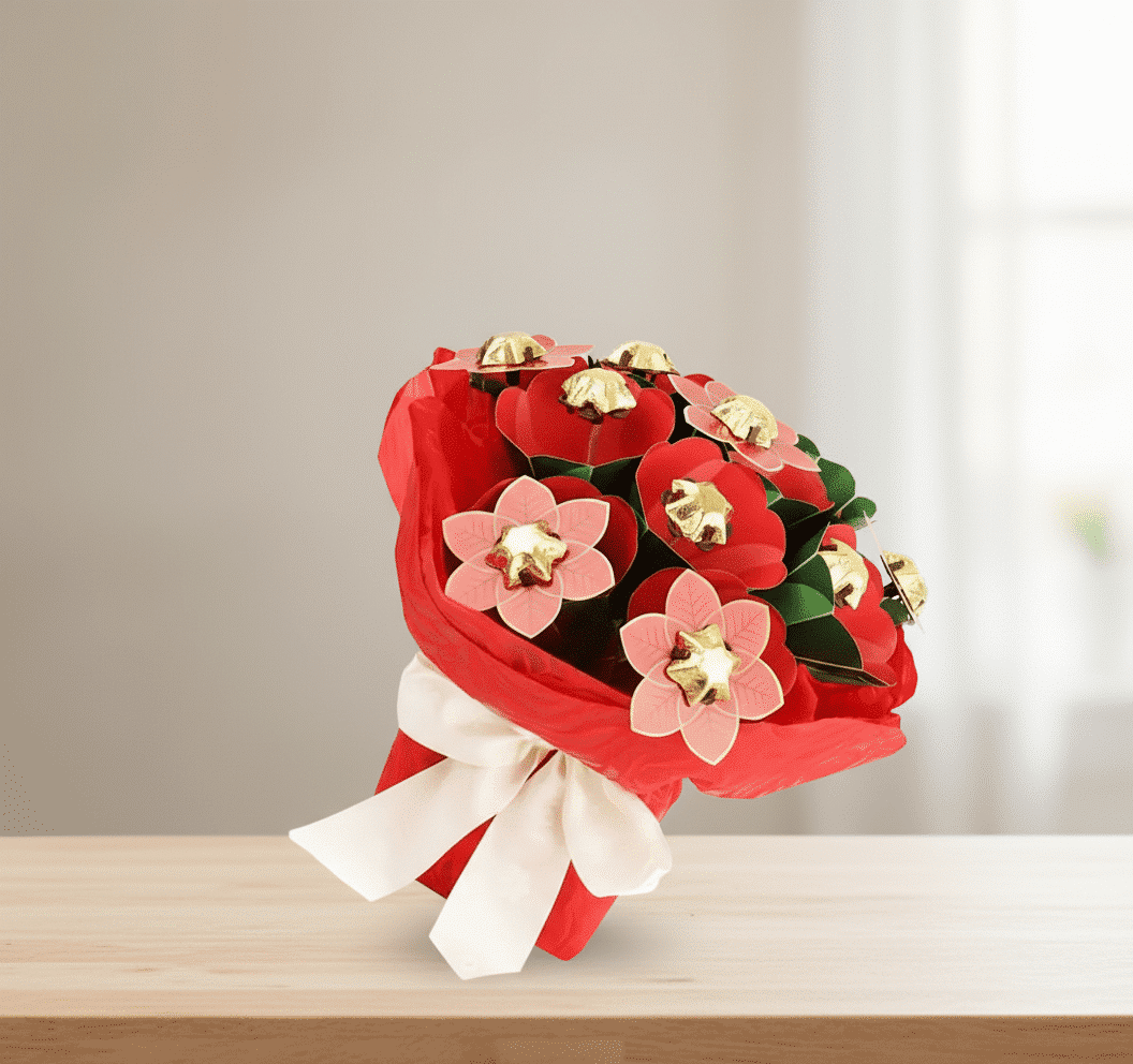دسته گل لوکس کلاسیک پوینستیا کد9 دسته گل لوکس کلاسیک پوینستیا کد9