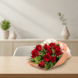 گل آرایی لوکس گل رز قرمز کد48