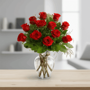 گل آرایی گل رز قرمز زیبا کد55
